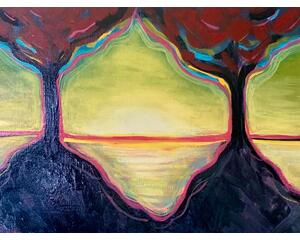 "Shadow Land" Original Chris Wakefield One Shot On Canvas Painting